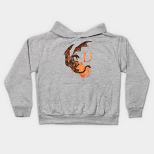 Drachen Buchstabe D Kids Hoodie